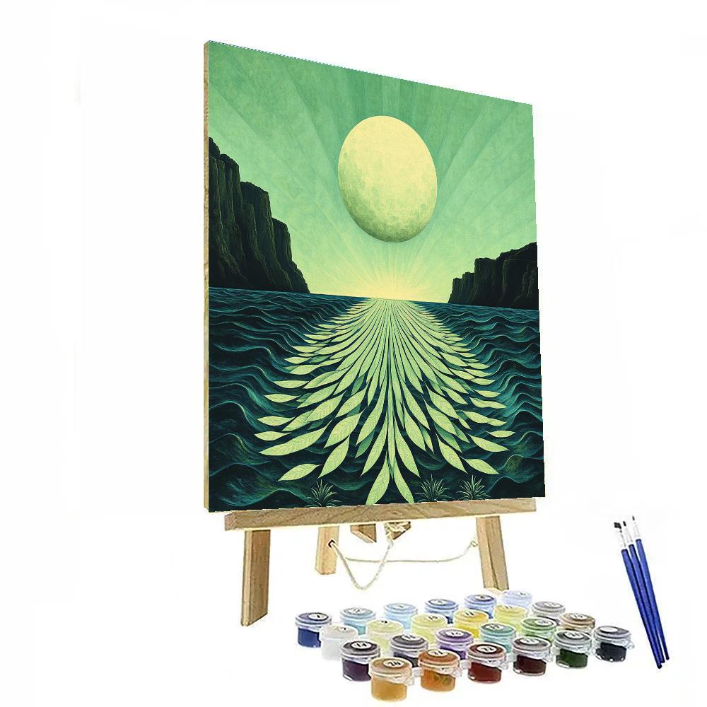 Frida Kahlo Inspired Agave Supermoon Tide DIY paint by numbers