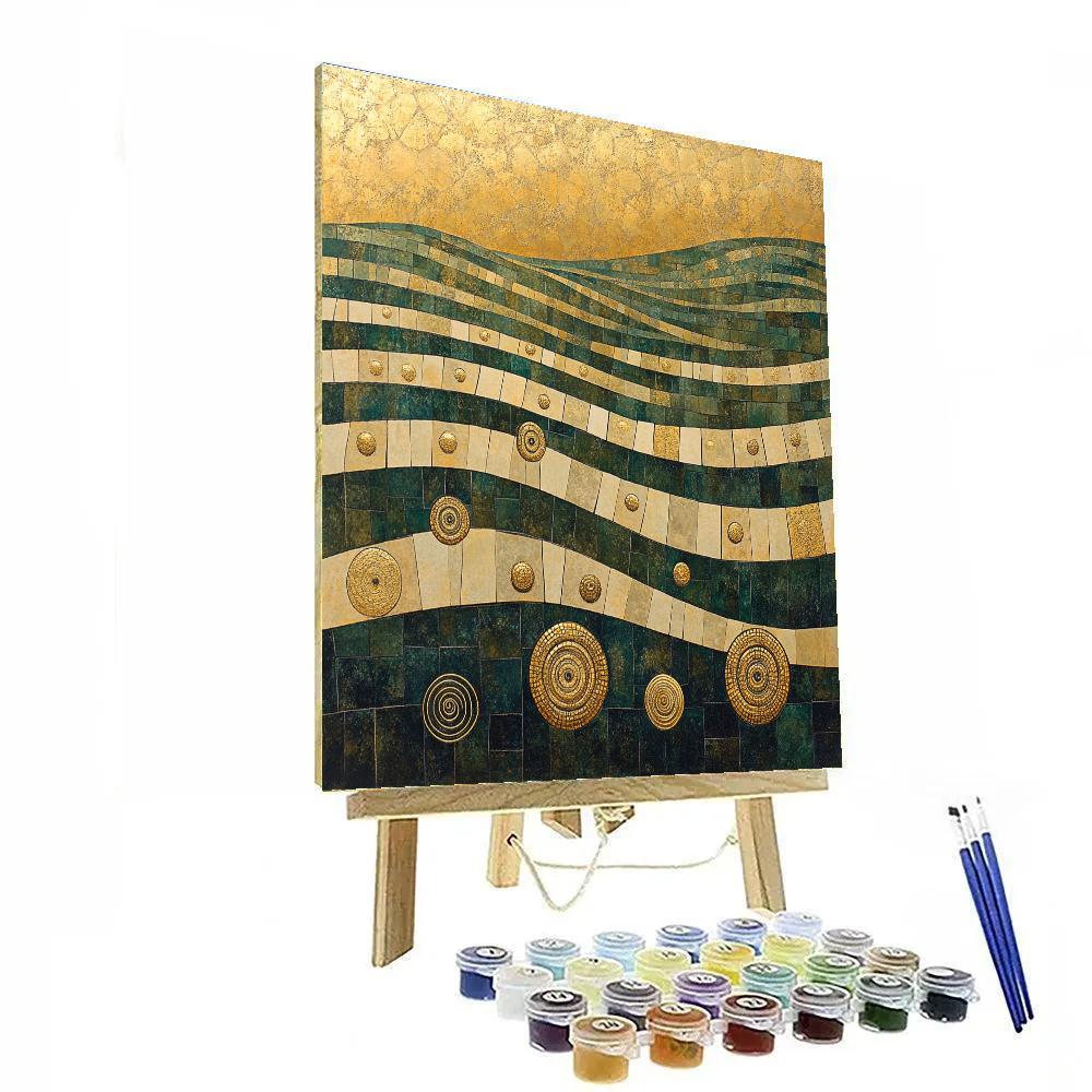 Gustav Klimt Inspired Cosmic Orchard Motifs Numbered painting kits