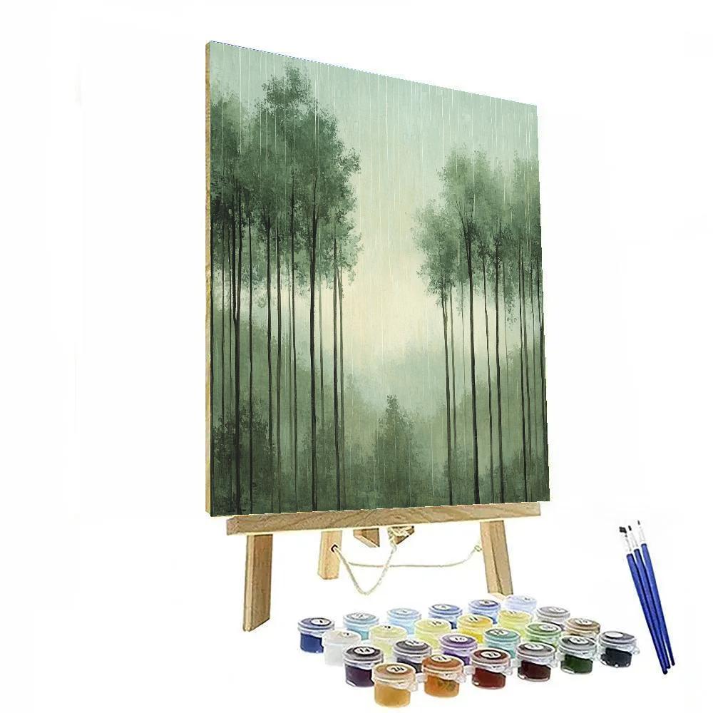 Leonardo Da Vinci Inspired Rain Veil Over Orchard Painting by numbers kit