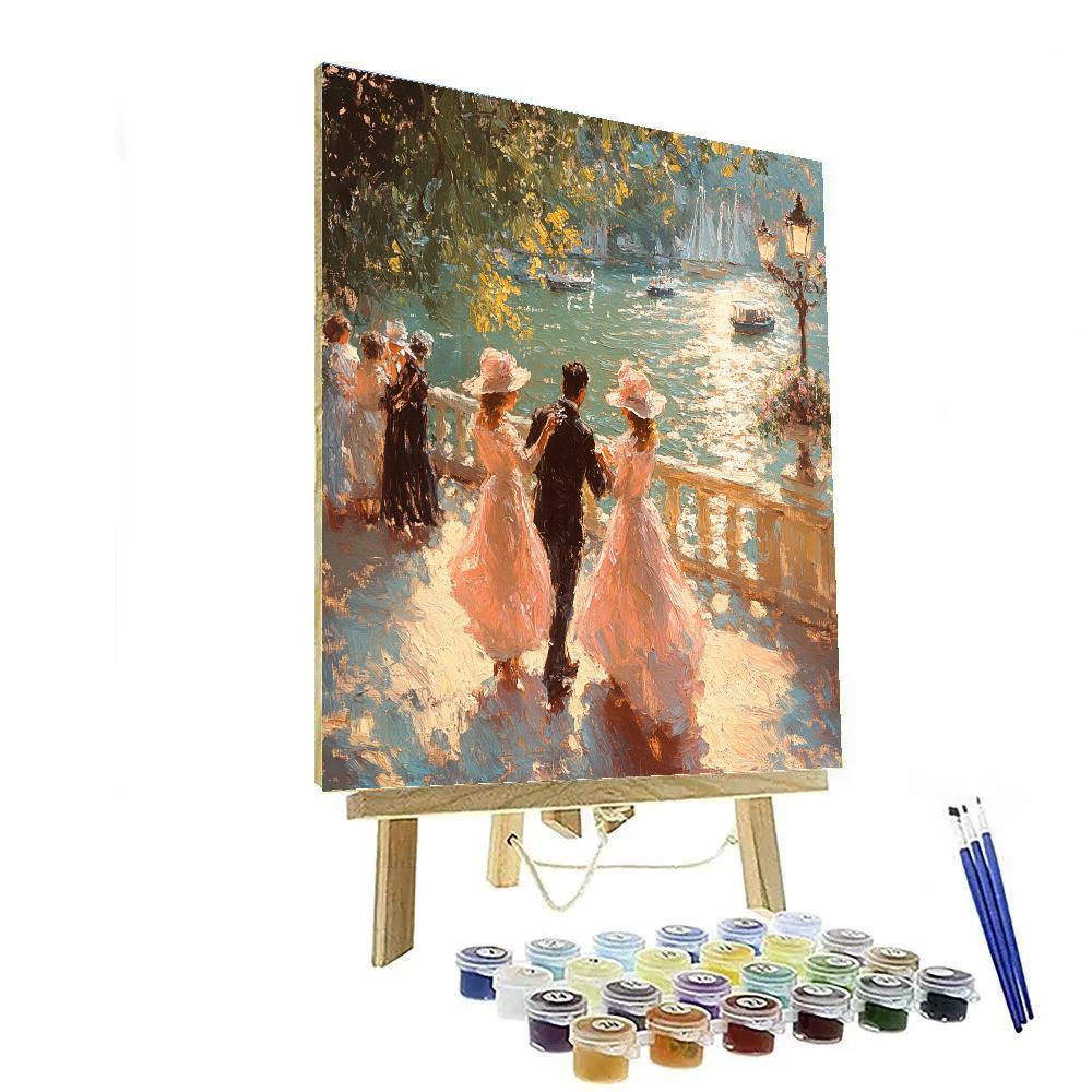 Renoir Inspired Riverside Dance paint by numbers