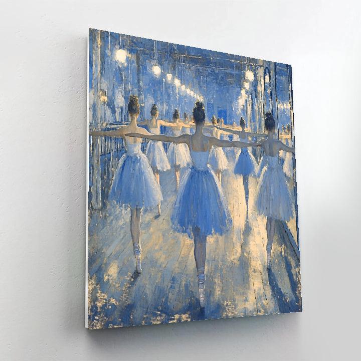 Edgar Degas Inspired Ballet Rehearsal paint by number
