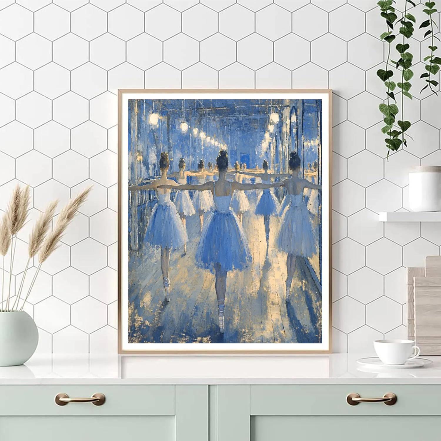 Edgar Degas Inspired Ballet Rehearsal paint by number