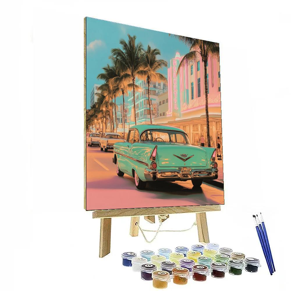 South Beach Ocean Drive Miami United States painting number kit