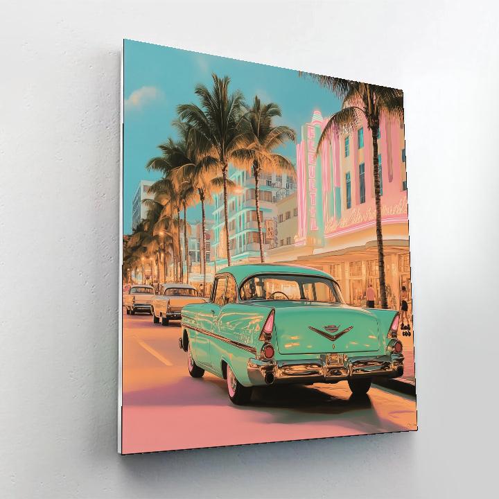 South Beach Ocean Drive Miami United States painting number kit