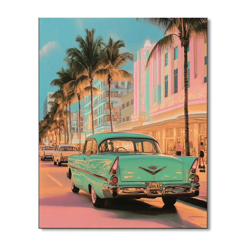 South Beach Ocean Drive Miami United States painting number kit