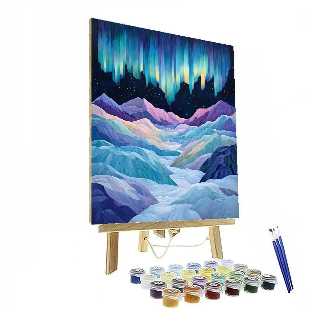 A.Y. Jackson Inspired Winter Aurora Over Arctic Ridges Numbered painting kits