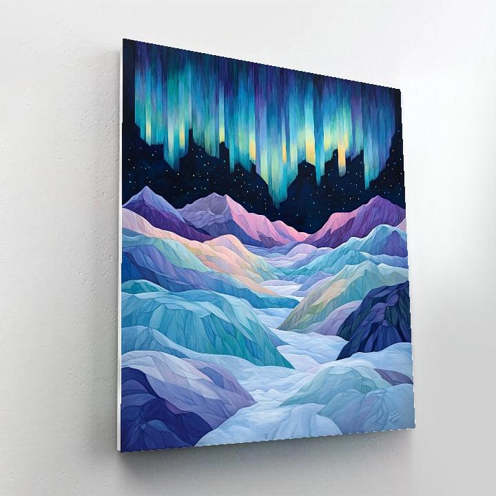 A.Y. Jackson Inspired Winter Aurora Over Arctic Ridges Numbered painting kits