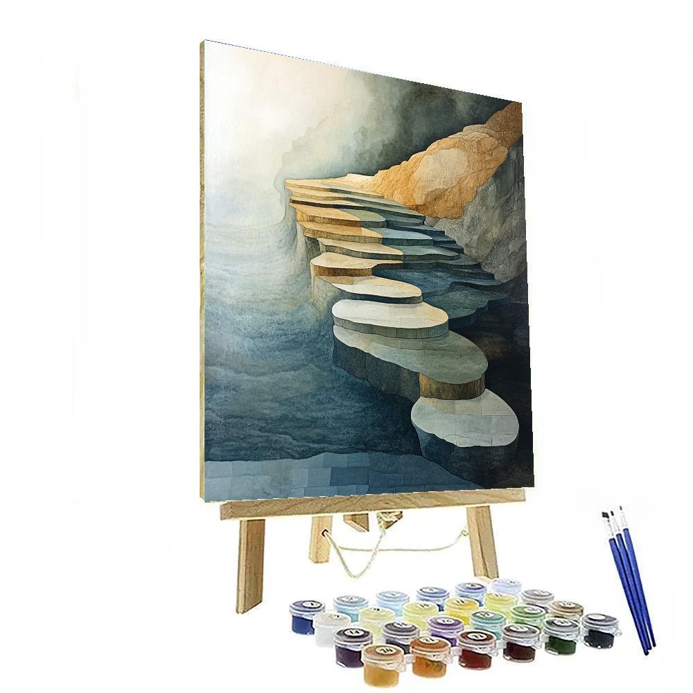 Leonardo Da Vinci Inspired Veiled Mountain Sources paint by number