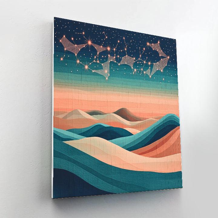 Frida Kahlo Inspired Desert Wind Papel Constellations paint by number