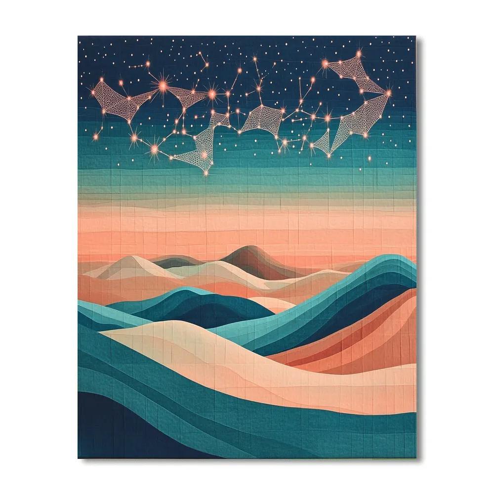 Frida Kahlo Inspired Desert Wind Papel Constellations paint by number