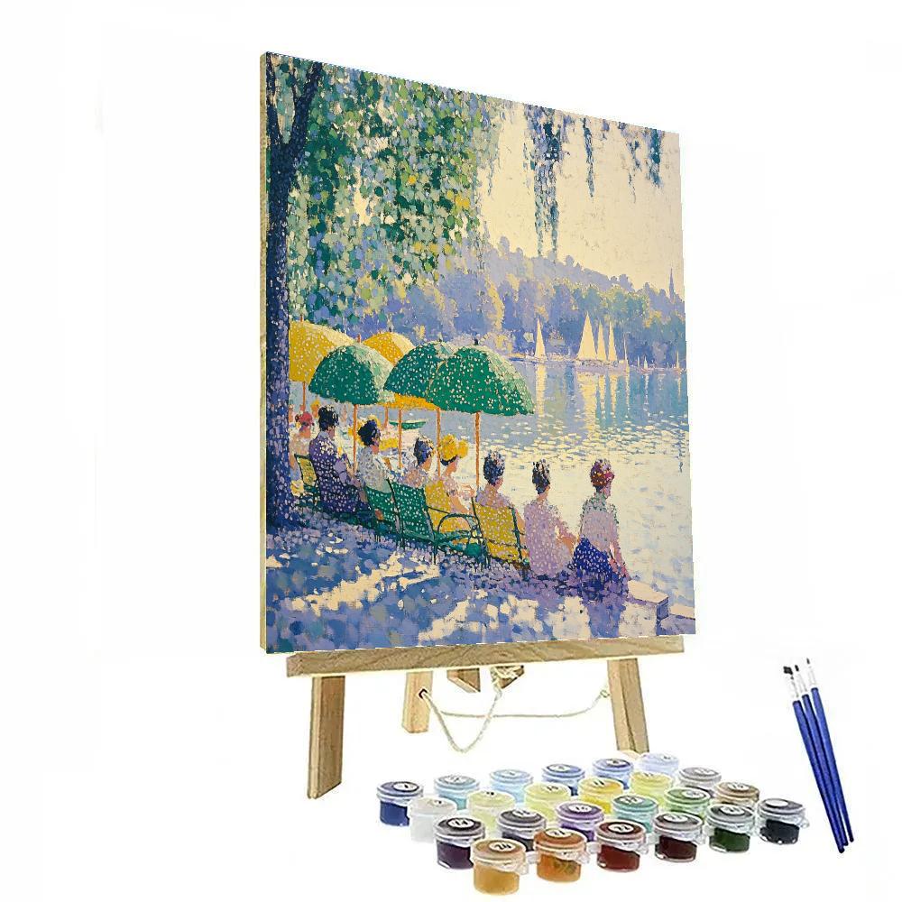Georges Seurat Inspired Sunday Lakeside Paint by numbers art