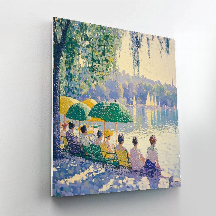 Georges Seurat Inspired Sunday Lakeside Paint by numbers art