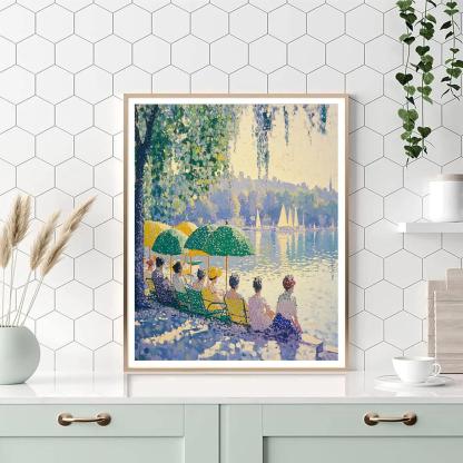 Georges Seurat Inspired Sunday Lakeside Paint by numbers art