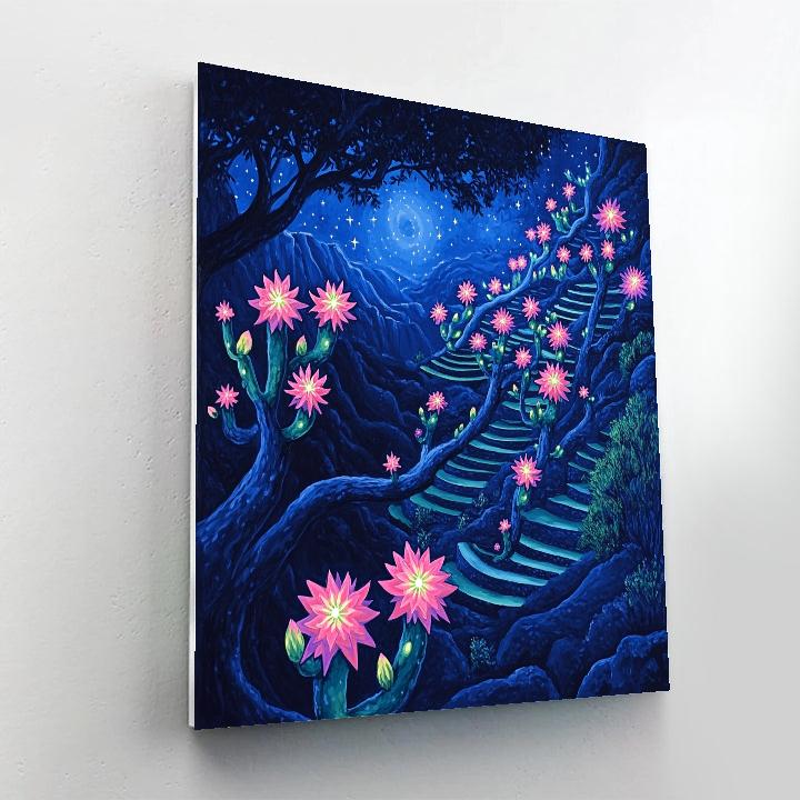 Frida Kahlo Inspired Star Orchard Of Pitaya Night Number painting