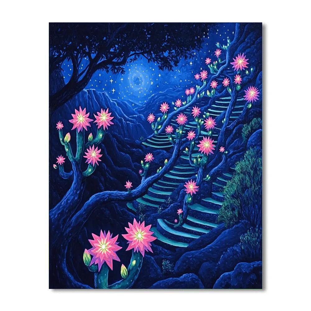 Frida Kahlo Inspired Star Orchard Of Pitaya Night Number painting