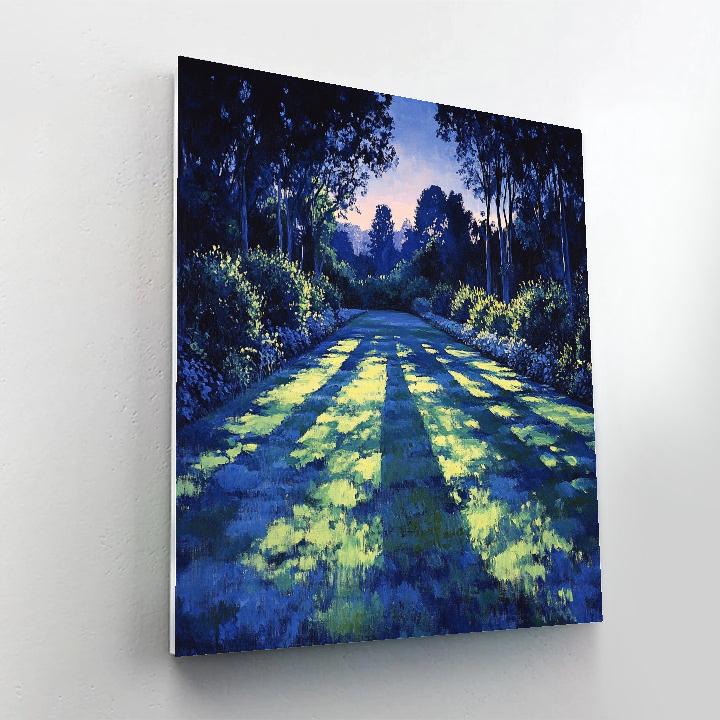 Claude Monet Inspired Evening Shadows Across Garden Lawn Painting by numbers kit