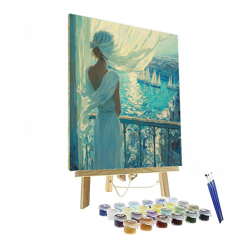 Berthe Morisot Inspired Windy Balcony Numbered painting kits
