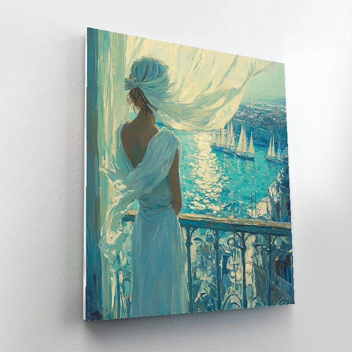 Berthe Morisot Inspired Windy Balcony Numbered painting kits