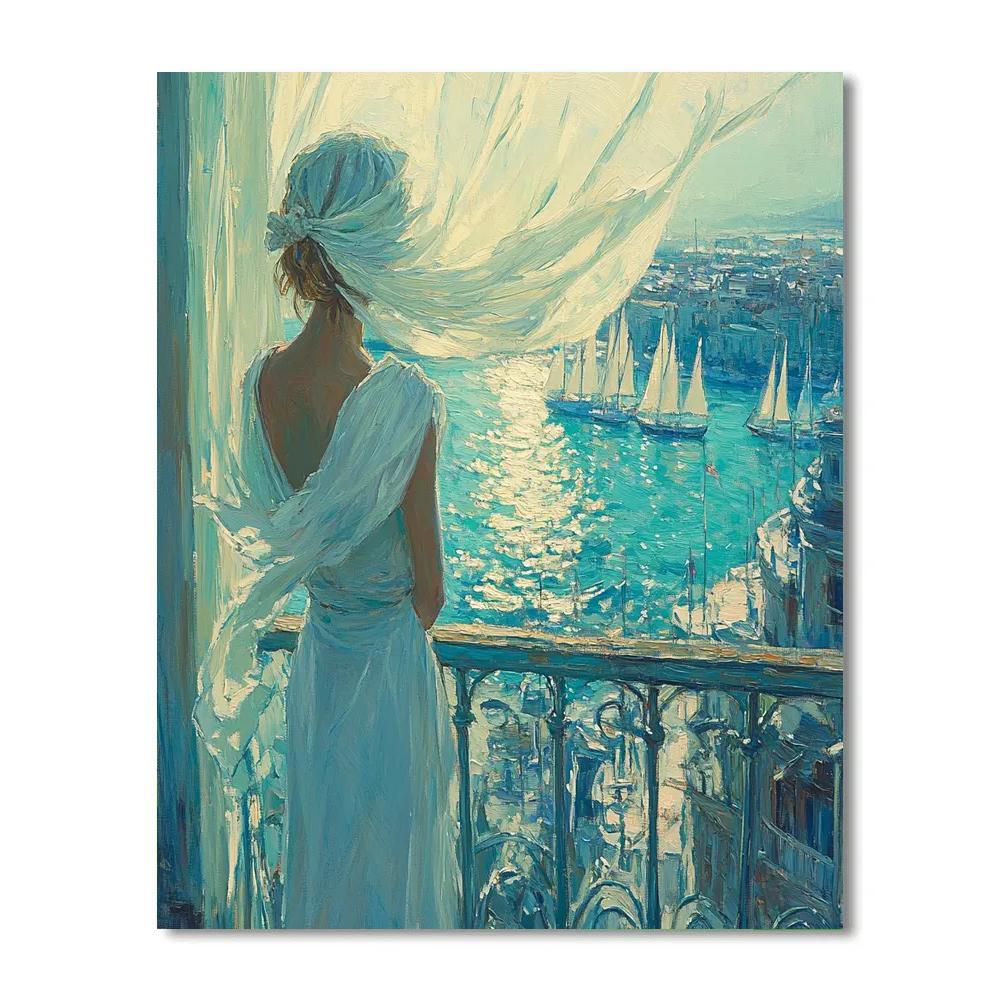 Berthe Morisot Inspired Windy Balcony Numbered painting kits