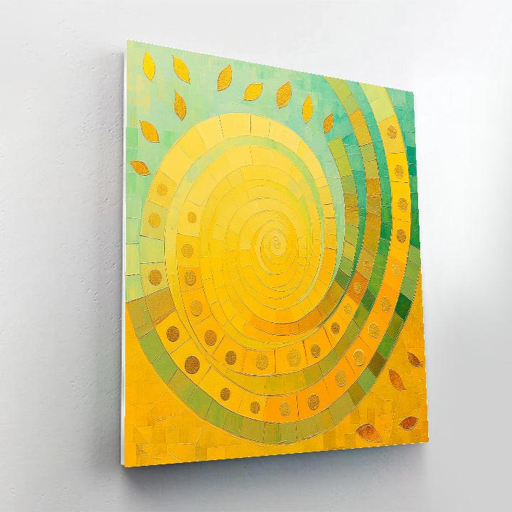 Gustav Klimt Inspired Spiral Dawn Chorus paint by color