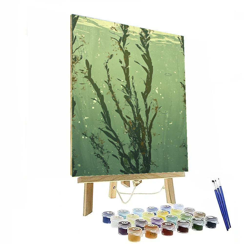 Leonardo Da Vinci Inspired Whispering Kelp Forest Paint by numbers art