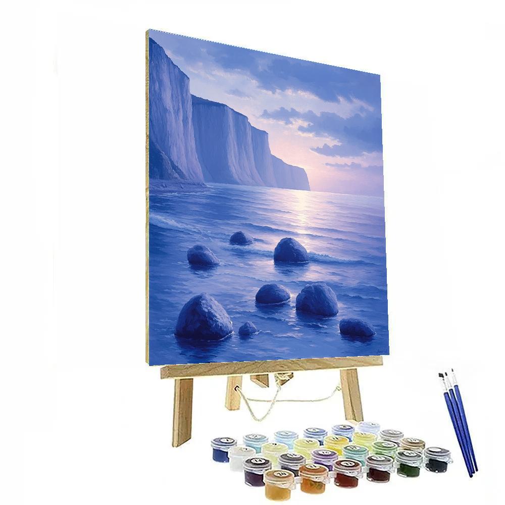 Claude Monet Inspired Soft Twilight Over Coastal Cliffs Paint by numbers art