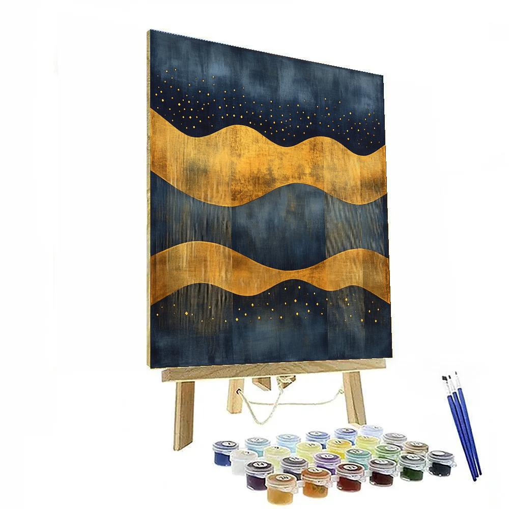 Gustav Klimt Inspired Veil Of Quiet Stars Number painting
