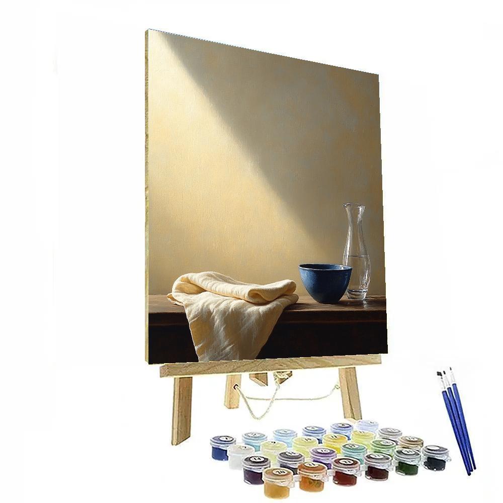 Johannes Vermeer Inspired Quiet Table With Pearls Of Light Painting by numbers kit