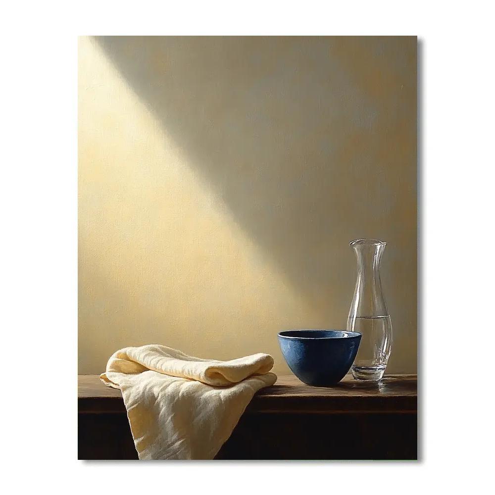Johannes Vermeer Inspired Quiet Table With Pearls Of Light Painting by numbers kit