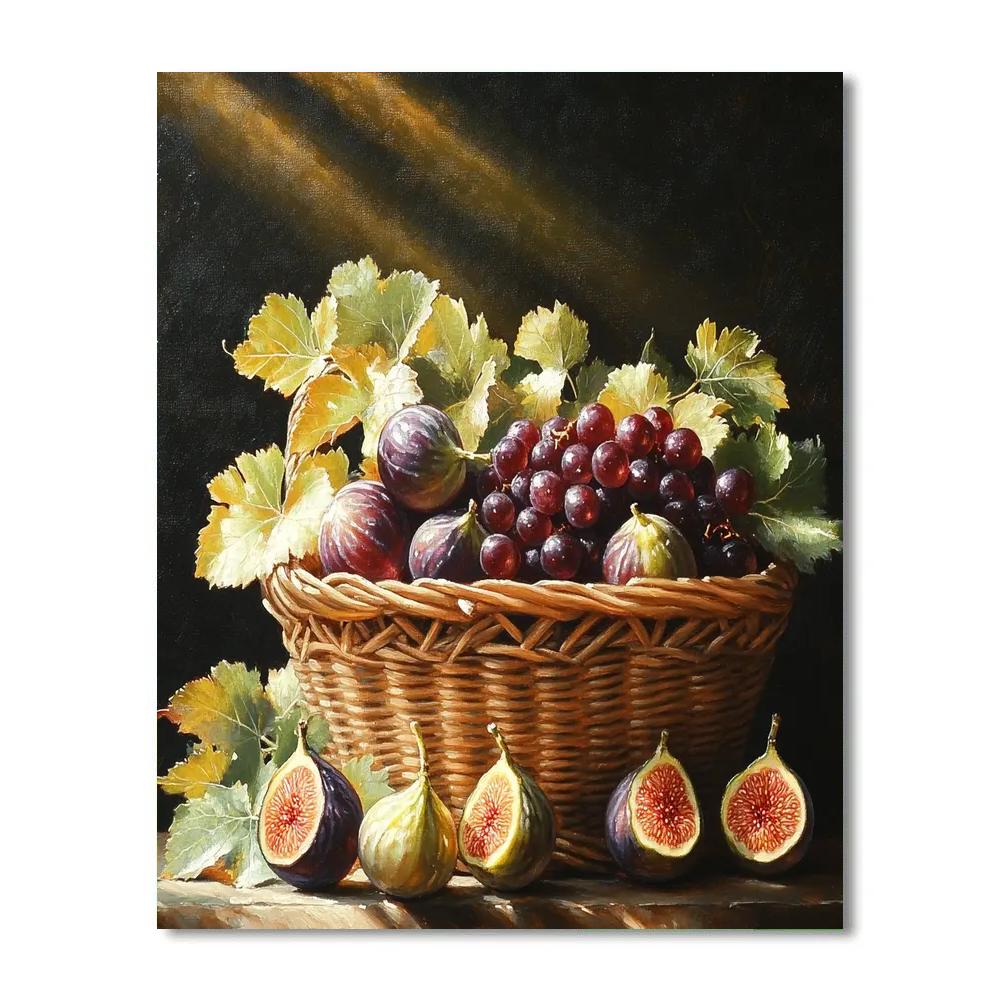 Caravaggio Inspired Basket Of Fruit Paint by numbers kits