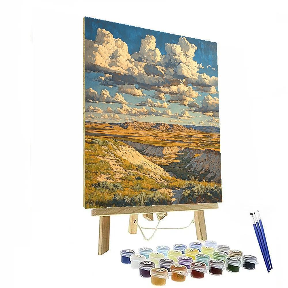 Leonardo Da Vinci Inspired Rainshadow Plateau Numbered painting kits