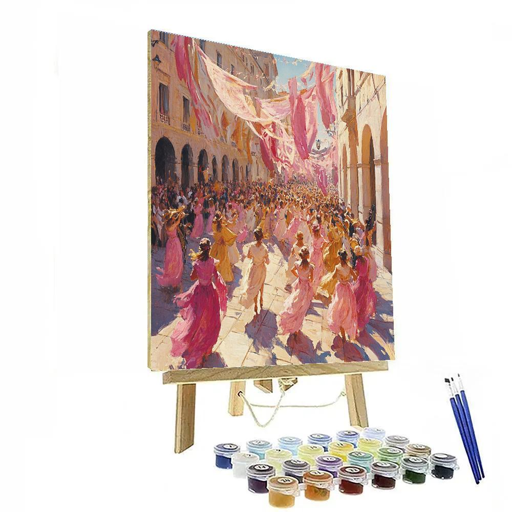 Peter Paul Rubens Inspired Festival Procession Paint by numbers art