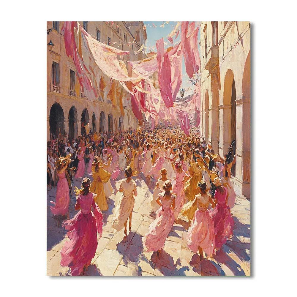 Peter Paul Rubens Inspired Festival Procession Paint by numbers art