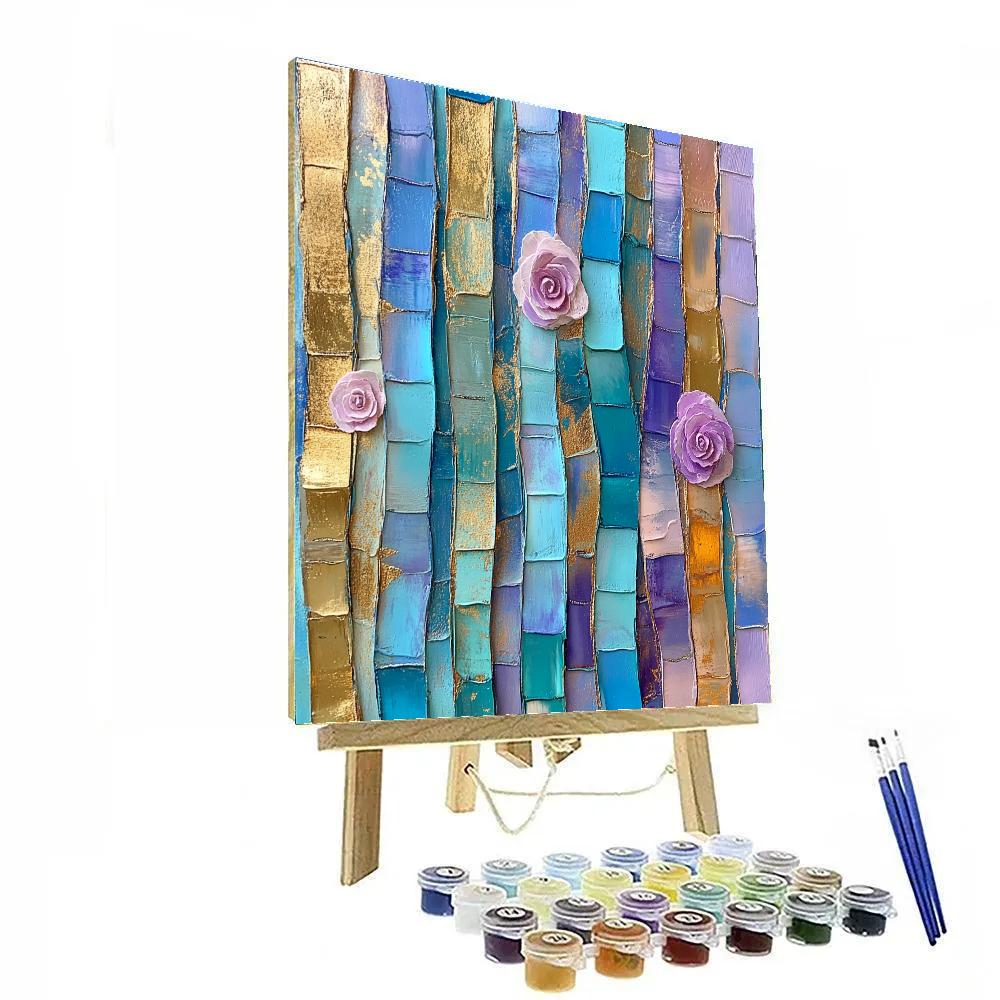 Gustav Klimt Inspired Aurora Canticle Weave paint by numbers