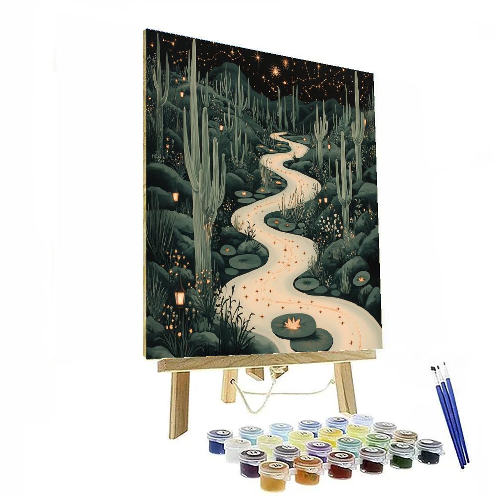 Frida Kahlo Inspired Milky Rivers Through Opuntia Forest Painting by numbers kit