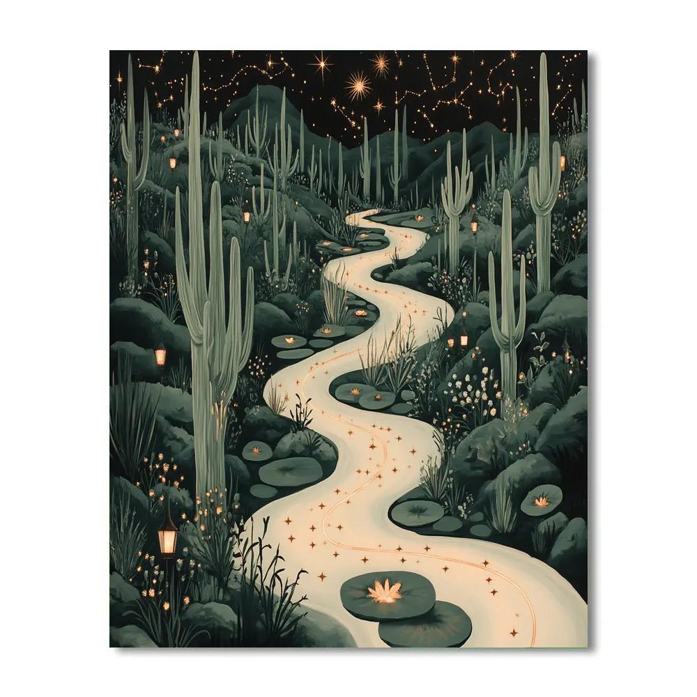 Frida Kahlo Inspired Milky Rivers Through Opuntia Forest Painting by numbers kit