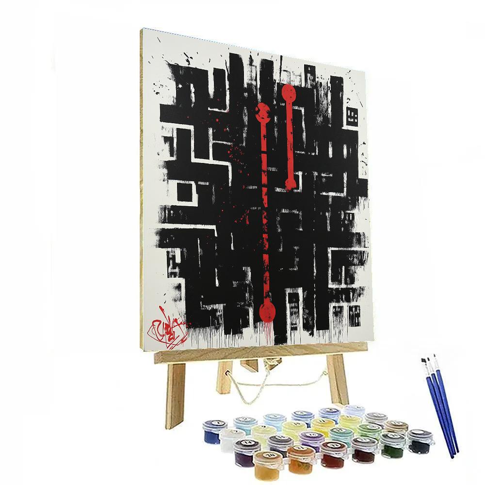 Banksy Inspired Consumption Maze DIY paint by numbers