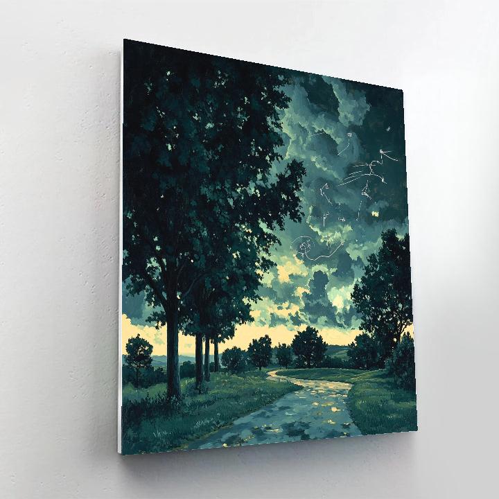 Leonardo Da Vinci Inspired Orchard Of Distant Thunder DIY paint by numbers