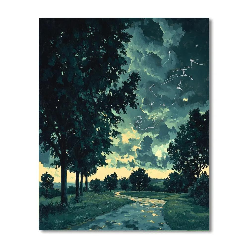 Leonardo Da Vinci Inspired Orchard Of Distant Thunder DIY paint by numbers