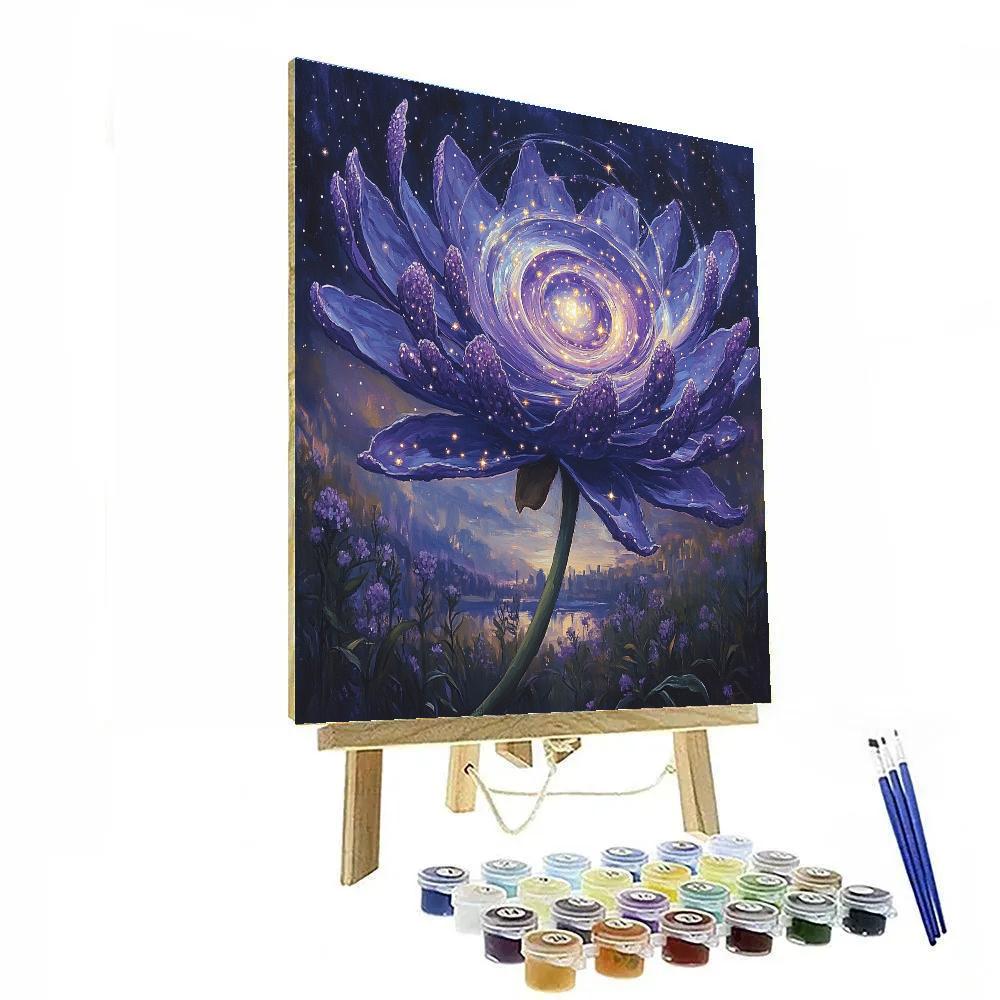 Frida Kahlo Inspired Galaxy Nest In Jacaranda Bloom Paint by numbers art