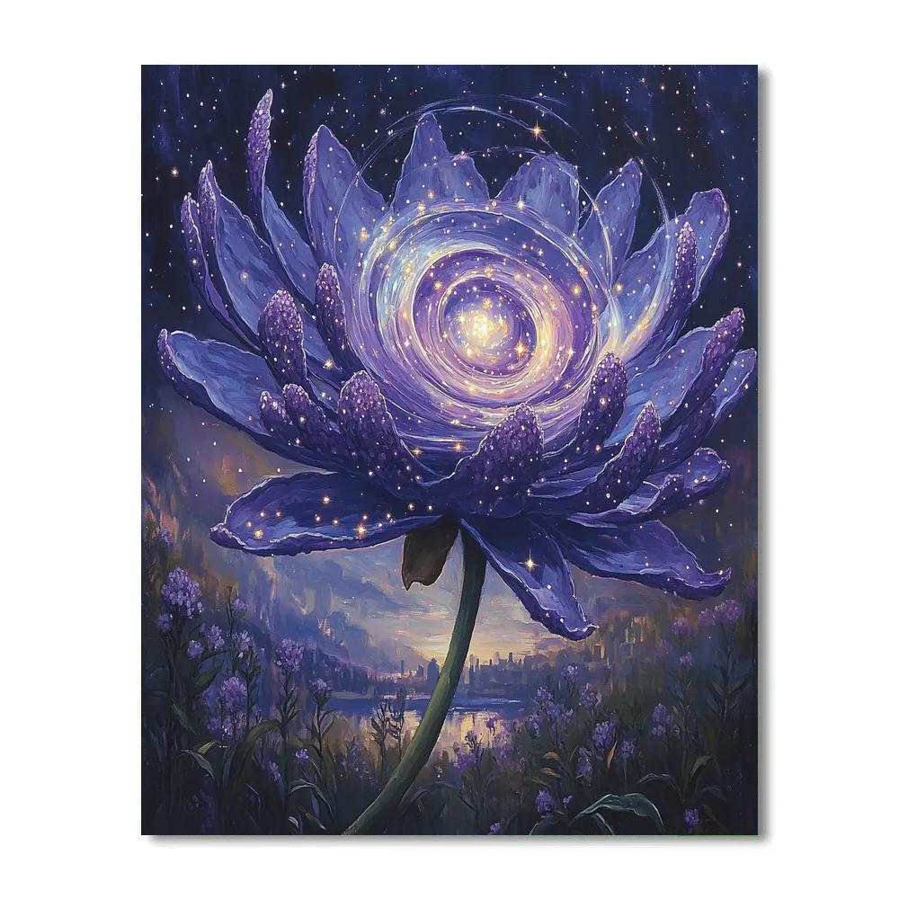 Frida Kahlo Inspired Galaxy Nest In Jacaranda Bloom Paint by numbers art