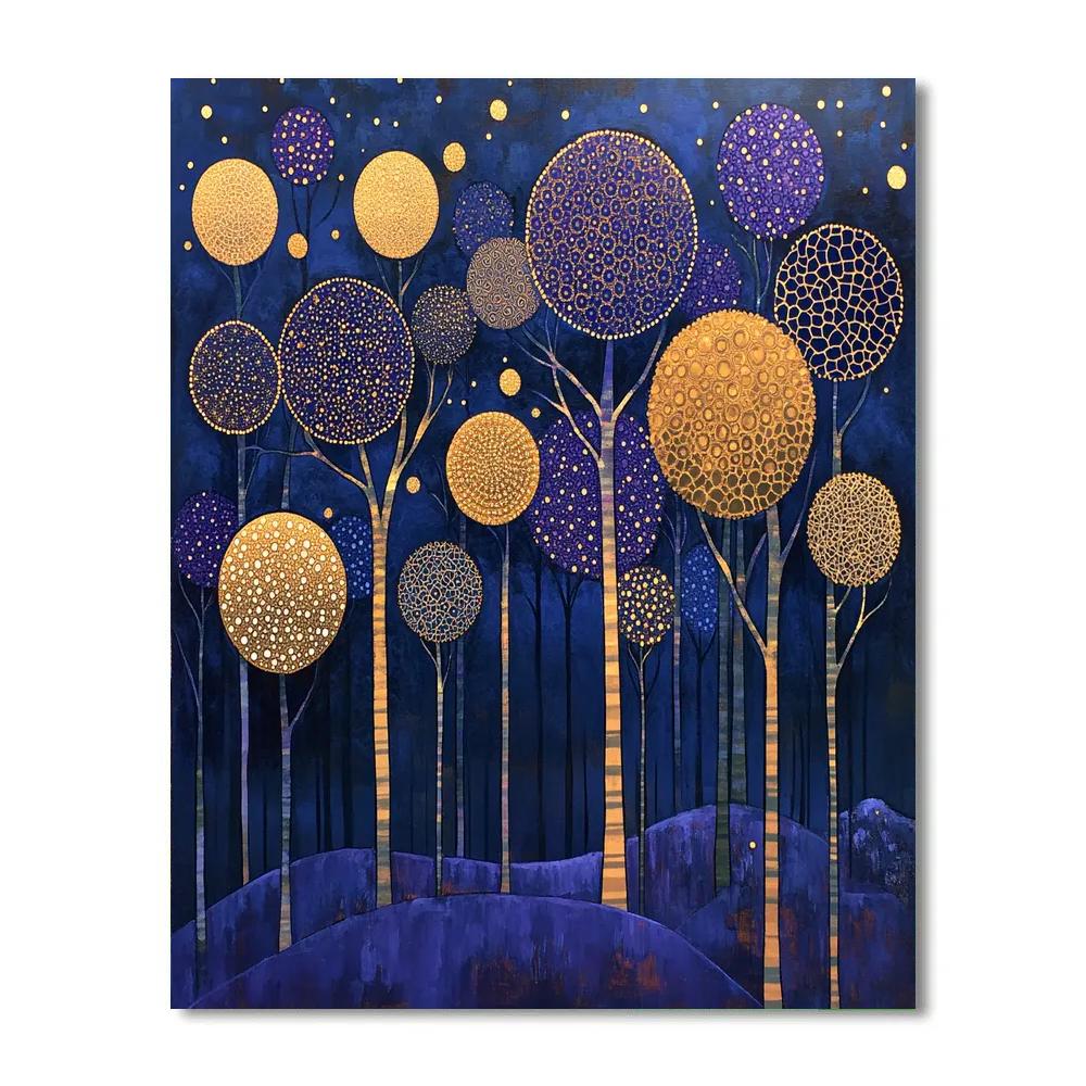 Gustav Klimt Inspired Halo Orchard Of Night Paint by numbers kits