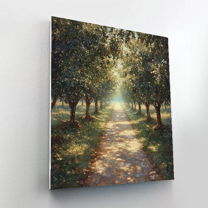 Claude Monet Inspired Orchard Path In Dappled Shade Numbered painting kits