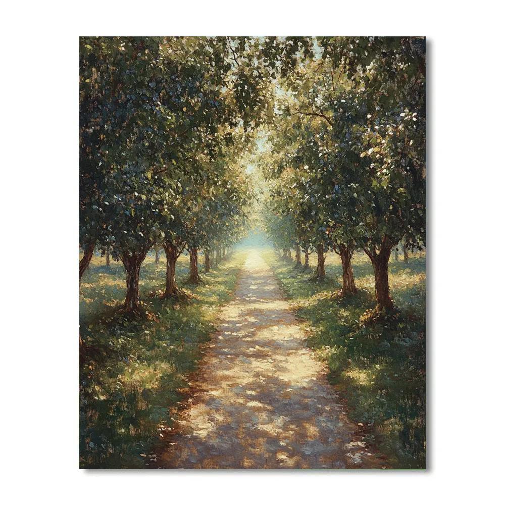 Claude Monet Inspired Orchard Path In Dappled Shade Numbered painting kits