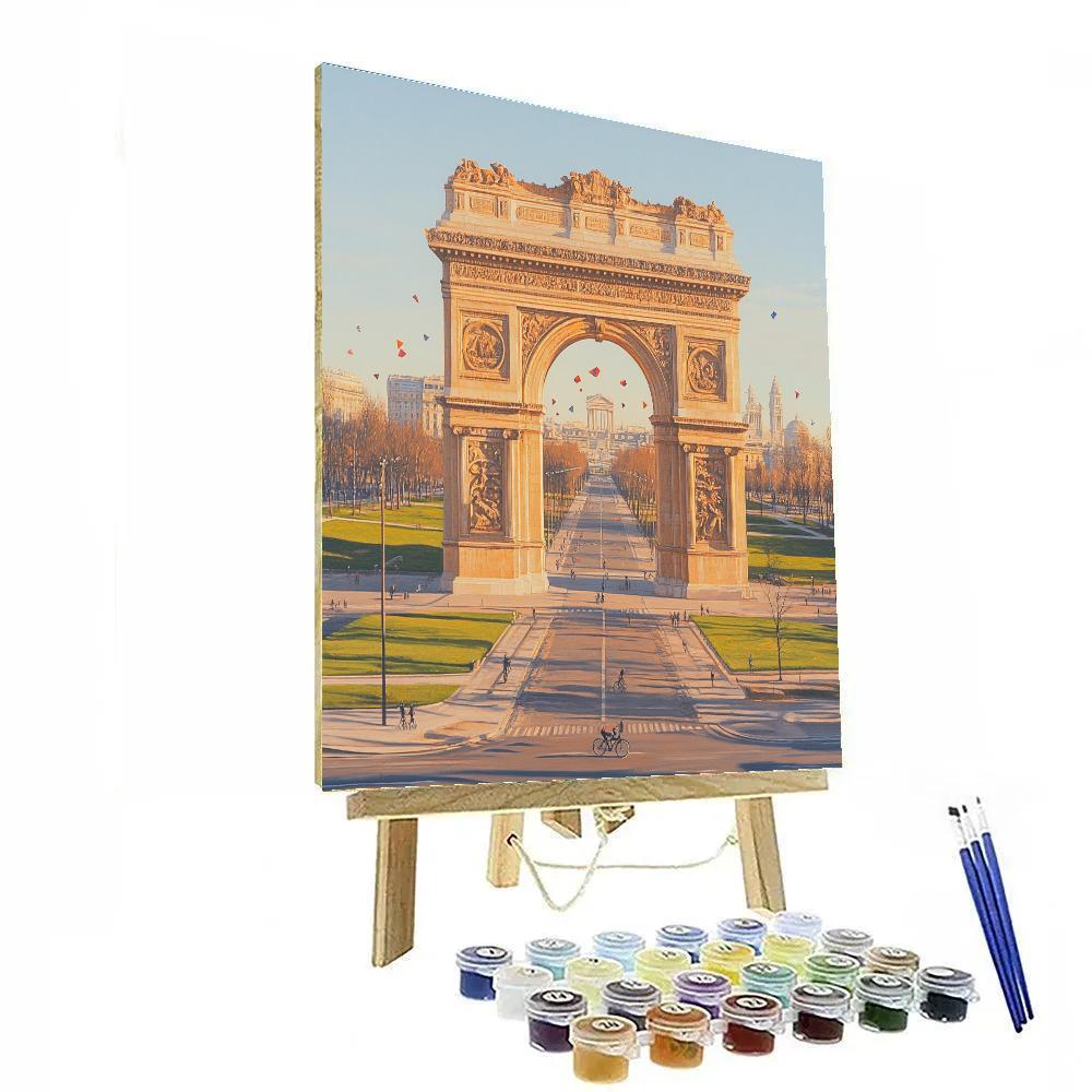 India Gate Boulevard New Delhi India paint by numbers