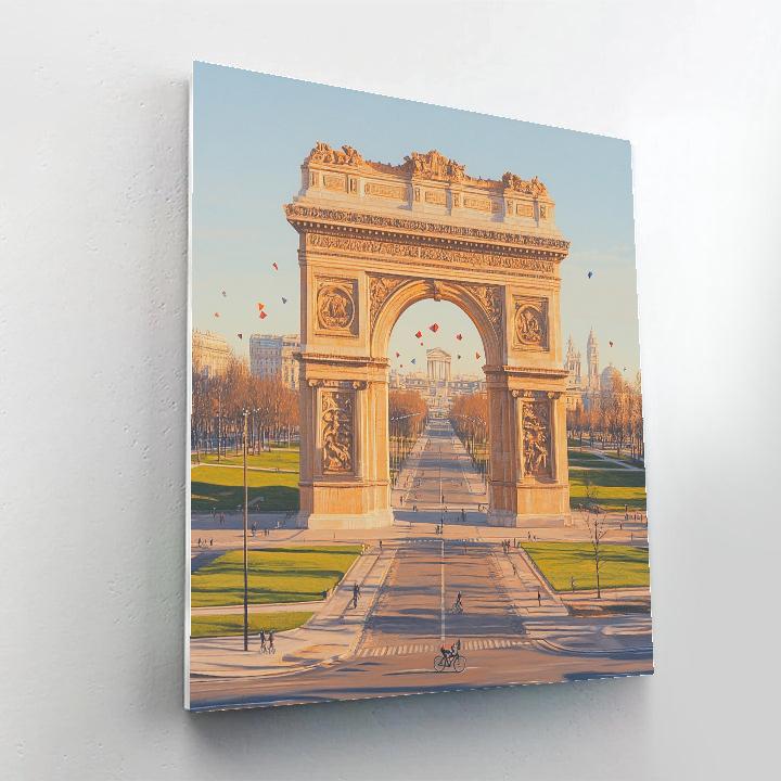 India Gate Boulevard New Delhi India paint by numbers