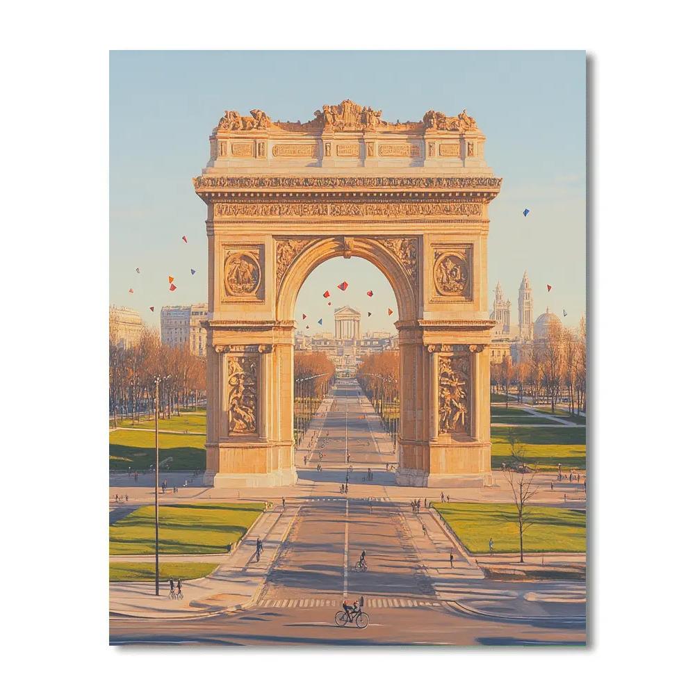 India Gate Boulevard New Delhi India paint by numbers