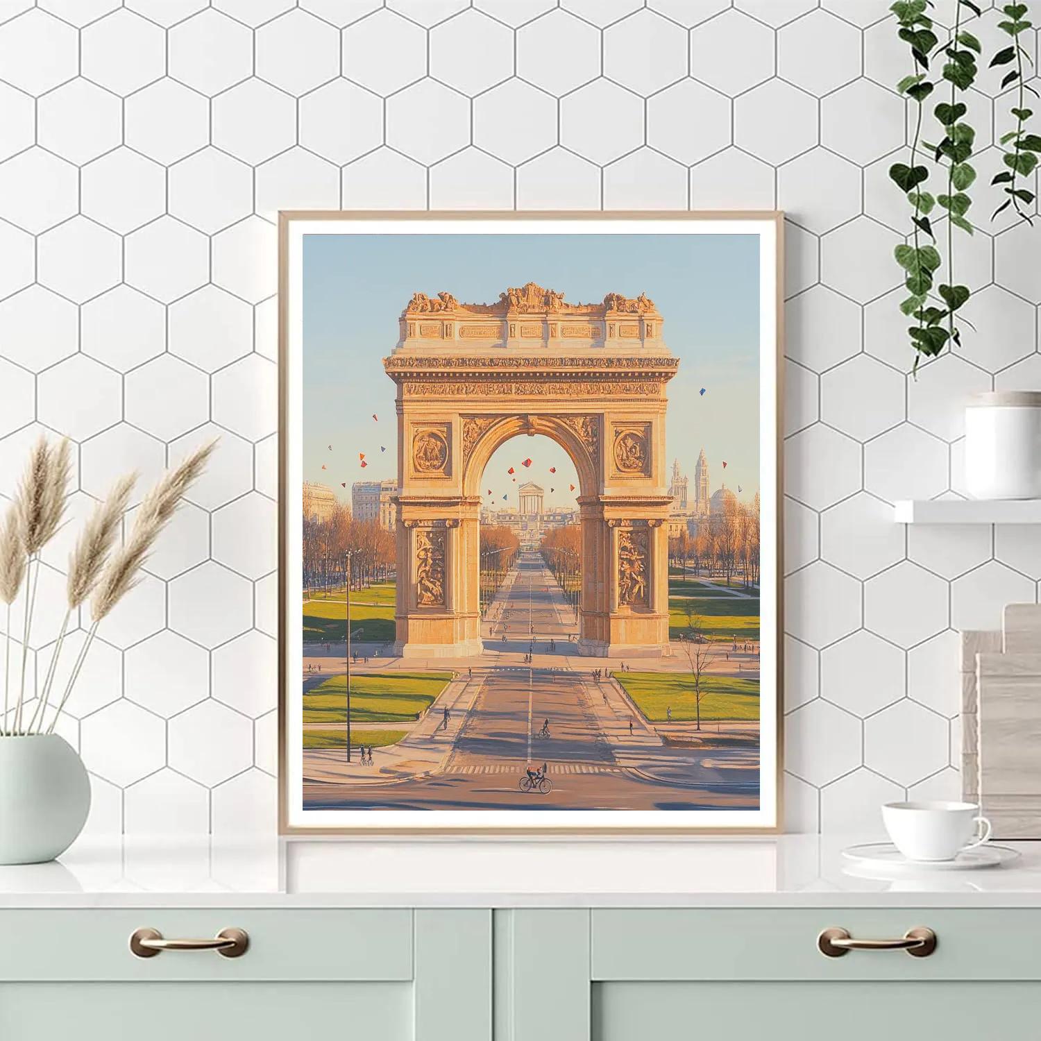 India Gate Boulevard New Delhi India paint by numbers