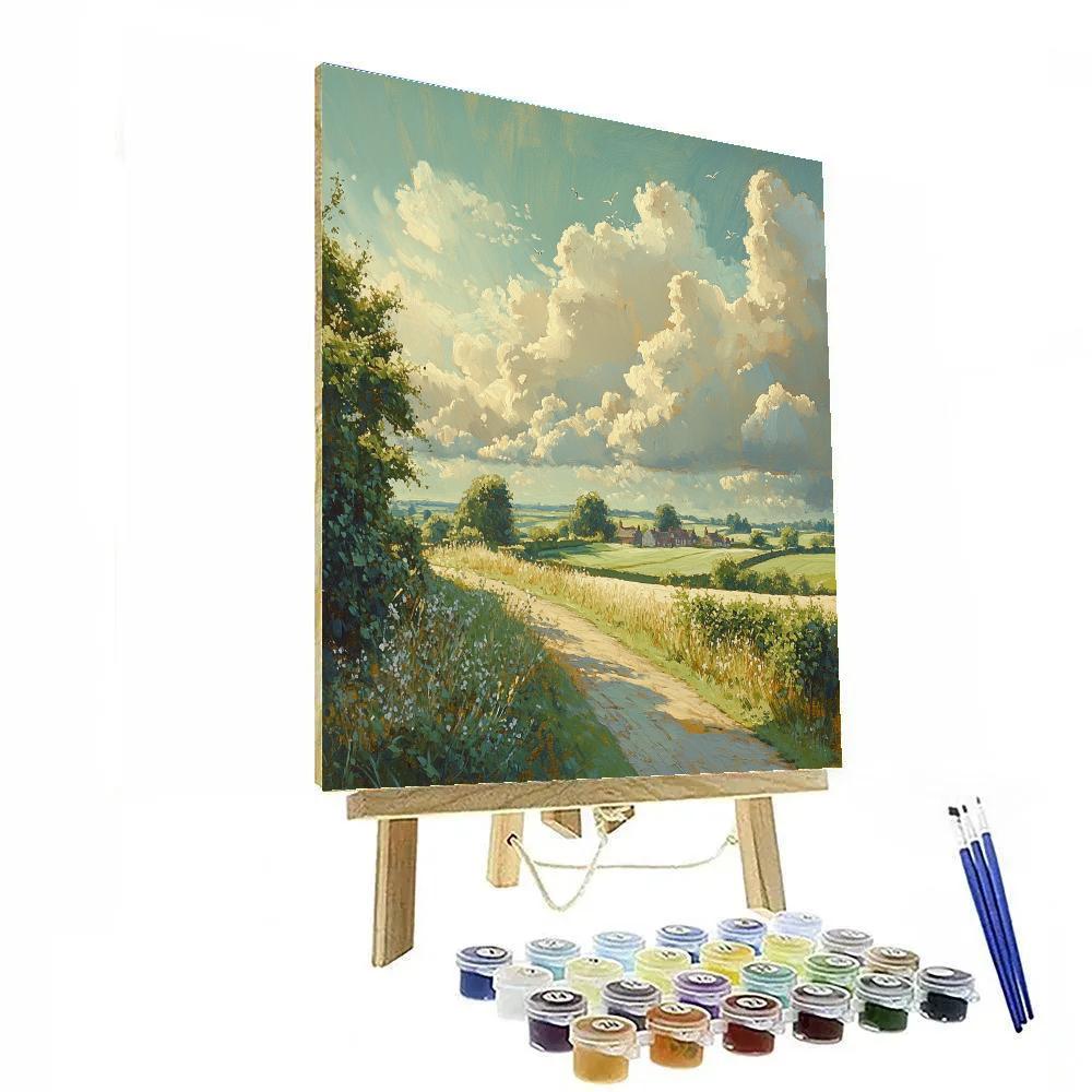 John Constable Inspired Countryside Clouds Paint by numbers art