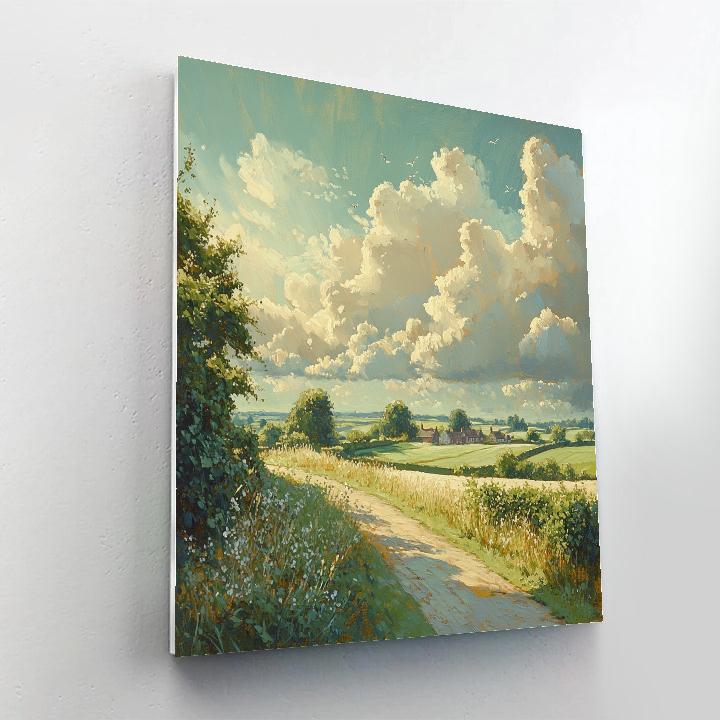 John Constable Inspired Countryside Clouds Paint by numbers art